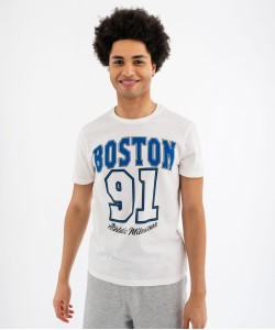 Tee-shirt à manches courtes avec inscription XXL homme